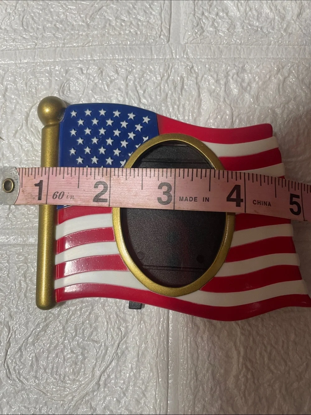 Patriotic American Flag Photo Frame - Gold, Red, White, Blue